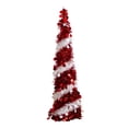 thumbnail image 1 of Nearly Natural 4ft. Pre-Lit Pop up Red & White Tinsel Christmas Tree with 50 Multicolored LED Lights, 1 of 10