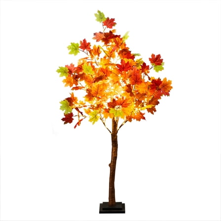 Lightshare Pre-lit 6 Feet Outdoor Patio Maple Tree with 120 Warm White ...