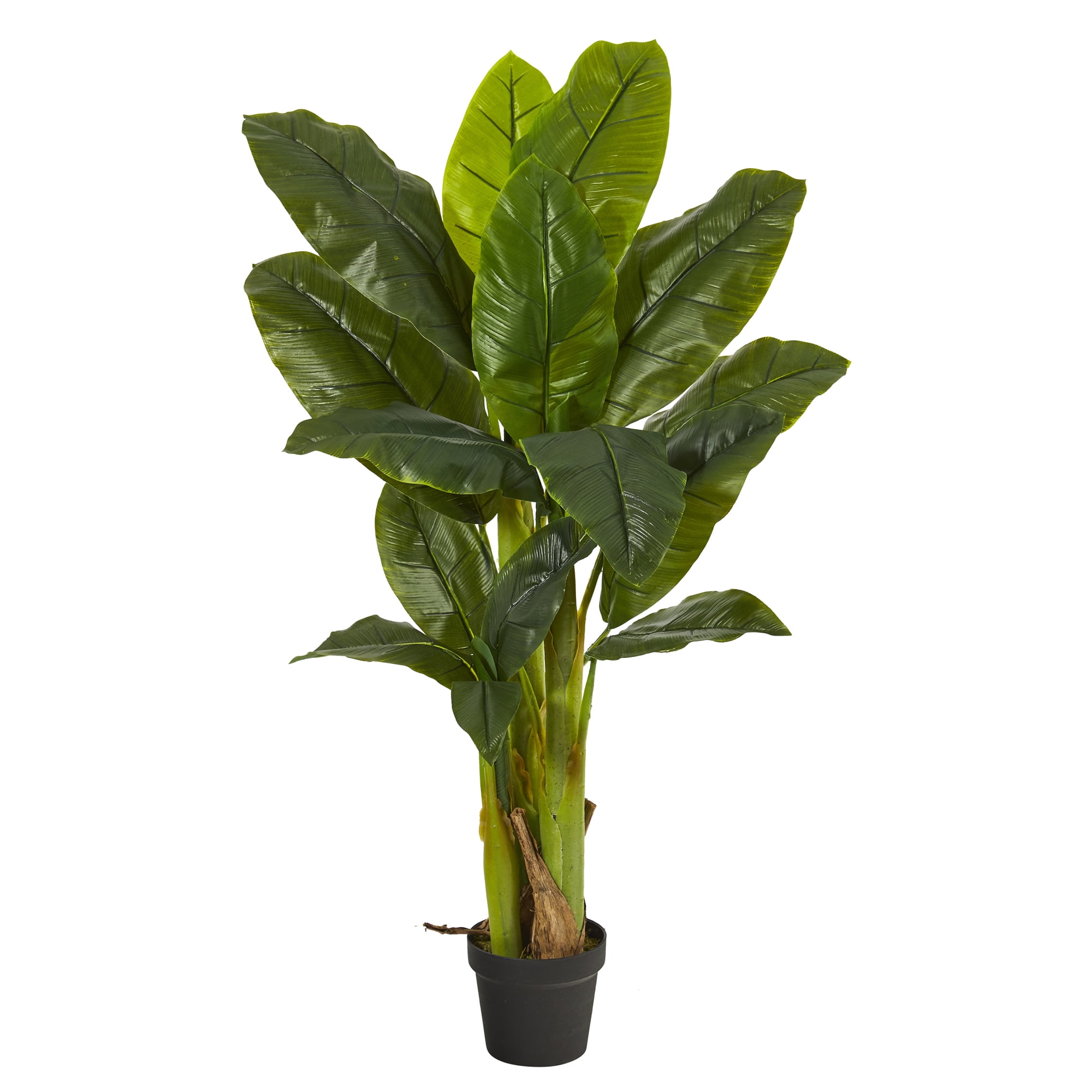 Nearly Natural 4ft. Triple Stalk Banana Tree (Real Touch), Green ...