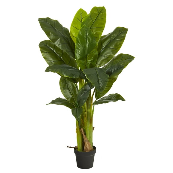 Nearly Natural 4ft. Triple Stalk Banana Tree (Real Touch), Green