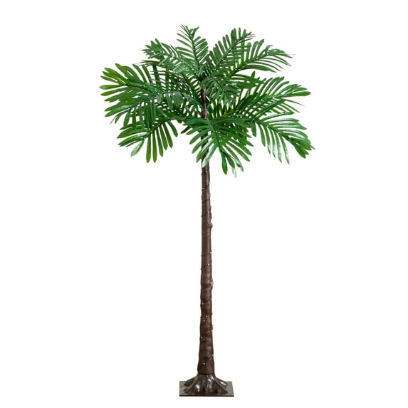 Nearly Natural 4ft. UV Resistant Lighted Artificial Palm Tree with 127 Warm White LED Lights (Indoor/Outdoor)