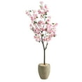 thumbnail image 1 of Nearly Natural 5.5' Cherry Blossom Artificial Tree in Sand Colored Planter, 1 of 4