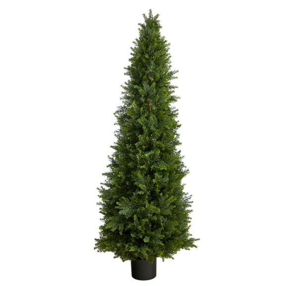 Nearly Natural 5.5ft. Cypress Cone Topiary Artificial Tree UV Resistant (Indoor/Outdoor)