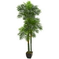 thumbnail image 1 of Nearly Natural 5.5ft. Triple Areca Palm Artificial Tree, Black, 1 of 1