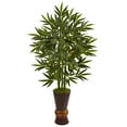 thumbnail image 1 of Nearly Natural 5’ Bamboo Artificial Tree in Bamboo Planter, 1 of 2