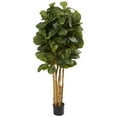 thumbnail image 1 of Nearly Natural 5' Fiddle Leaf Fig Artificial Tree, Green, 1 of 10