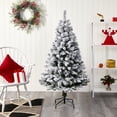 thumbnail image 1 of Nearly Natural 5' Flocked Fir Artificial Christmas Tree, White, 1 of 6