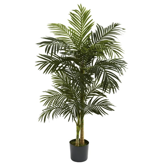 Nearly Natural 5' Golden Cane Palm Artificial Tree, Green