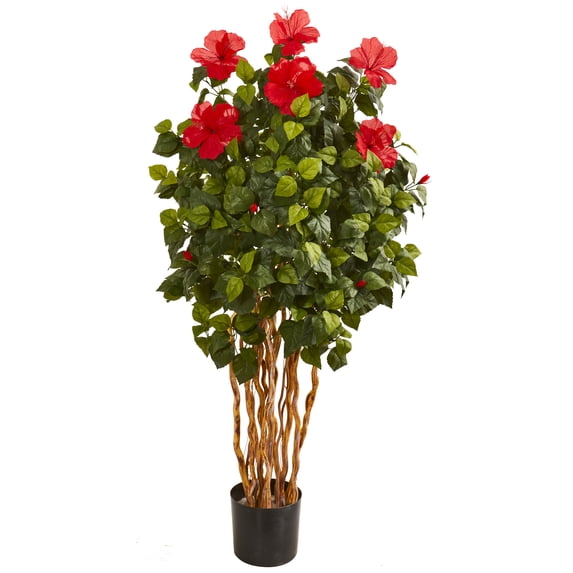 Nearly Natural 5' Hibiscus Artificial Tree