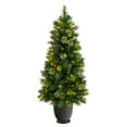 thumbnail image 1 of Nearly Natural 5' Oregon Pine Artificial Christmas Tree in Planter, Green, 1 of 11