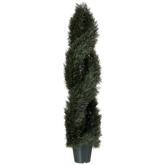 Nearly Natural 5' Pond Cypress Spiral Topiary UV Resistant (Indoor/Outdoor)