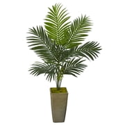 Nearly Natural 50in. Kentia Artificial Palm Tree in Green Planter