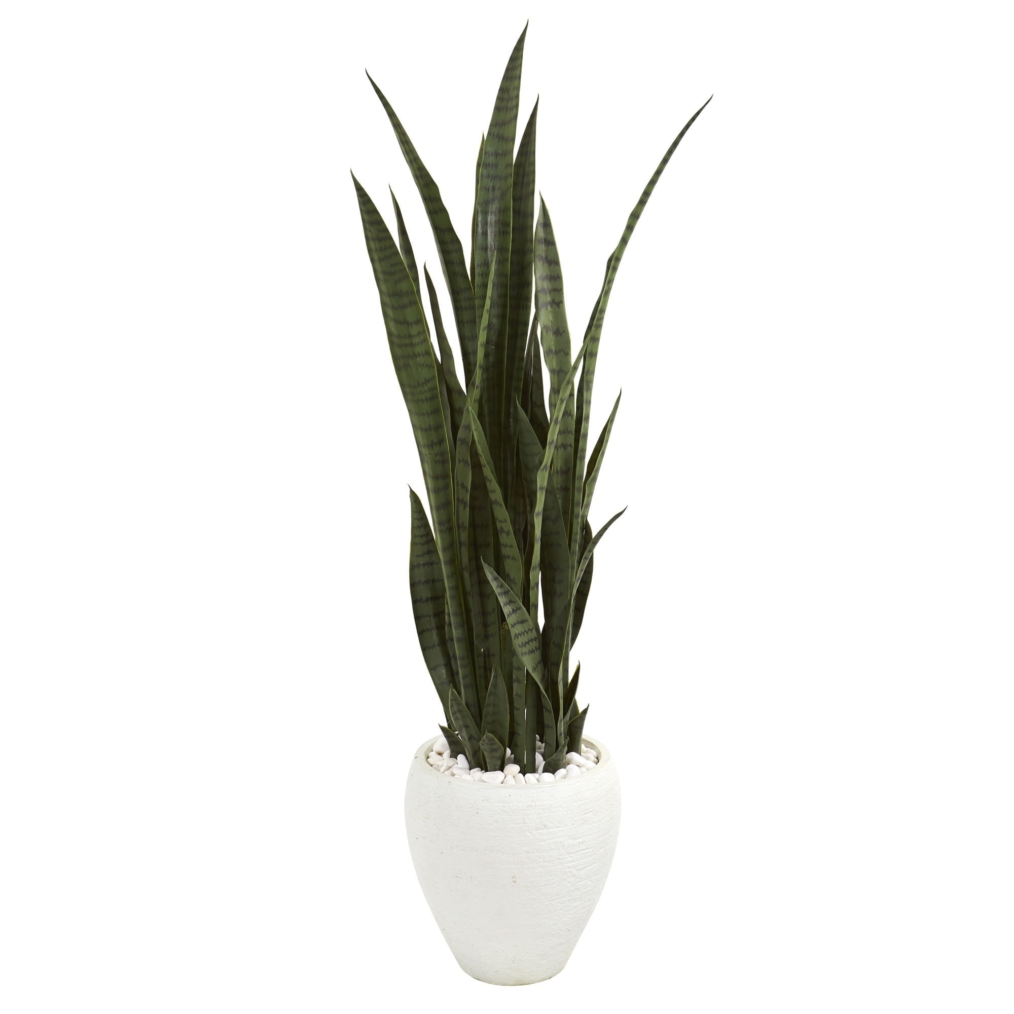 flybold Faux Snake Plant, Large Sansevieria with Durable Pot, Indoor Decor,  36 Inch