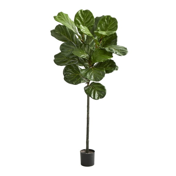 Nearly Natural 52" Fiddle Leaf Artificial Tree, Green