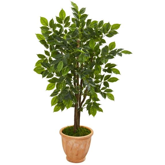 Nearly Natural 53” River Birch Artificial Tree in Terracotta Planter