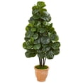 thumbnail image 1 of Nearly Natural 58-In. Fiddle Leaf Fig Artificial Tree in Terra Cotta Planter, 1 of 1
