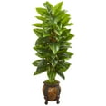 thumbnail image 1 of Nearly Natural 59-In. Large Leaf Philodendron Artificial Plant in Decorative Planter (Real Touch), 1 of 1