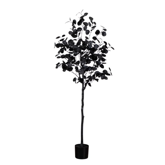 Nearly Natural Potted Eucalyptus Halloween Artificial Tree - 5' - Unlit