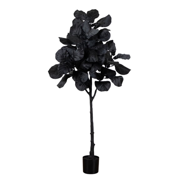 Nearly Natural Fiddle Leaf Artificial Halloween Tree - 5' - Unlit