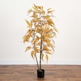 thumbnail image 1 of Nearly Natural Artificial Eucalyptus Potted Tree - 5' - Orange and Green, 1 of 7