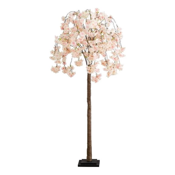 Nearly Natural 5ft. Lighted Artificial Cascading Cherry Blossom Tree with 320 Warm White LED Lights