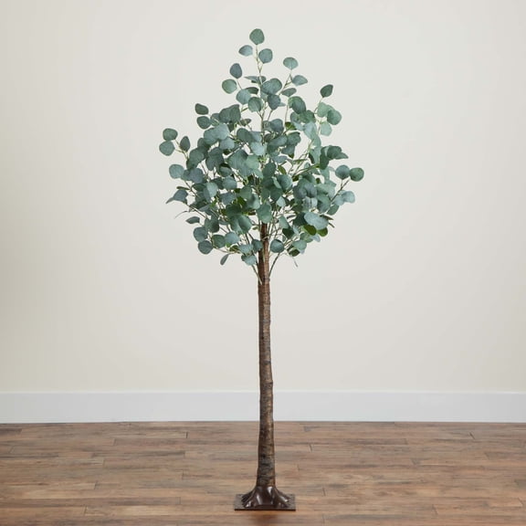 Nearly Natural 5ft. Lighted Artificial Eucalyptus Tree with 300 Warm White LED Lights