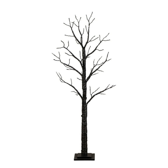 Nearly Natural 5ft. Pre-Lit Artificial Halloween Twig Tree with 360 Orange & Purple LED Lights