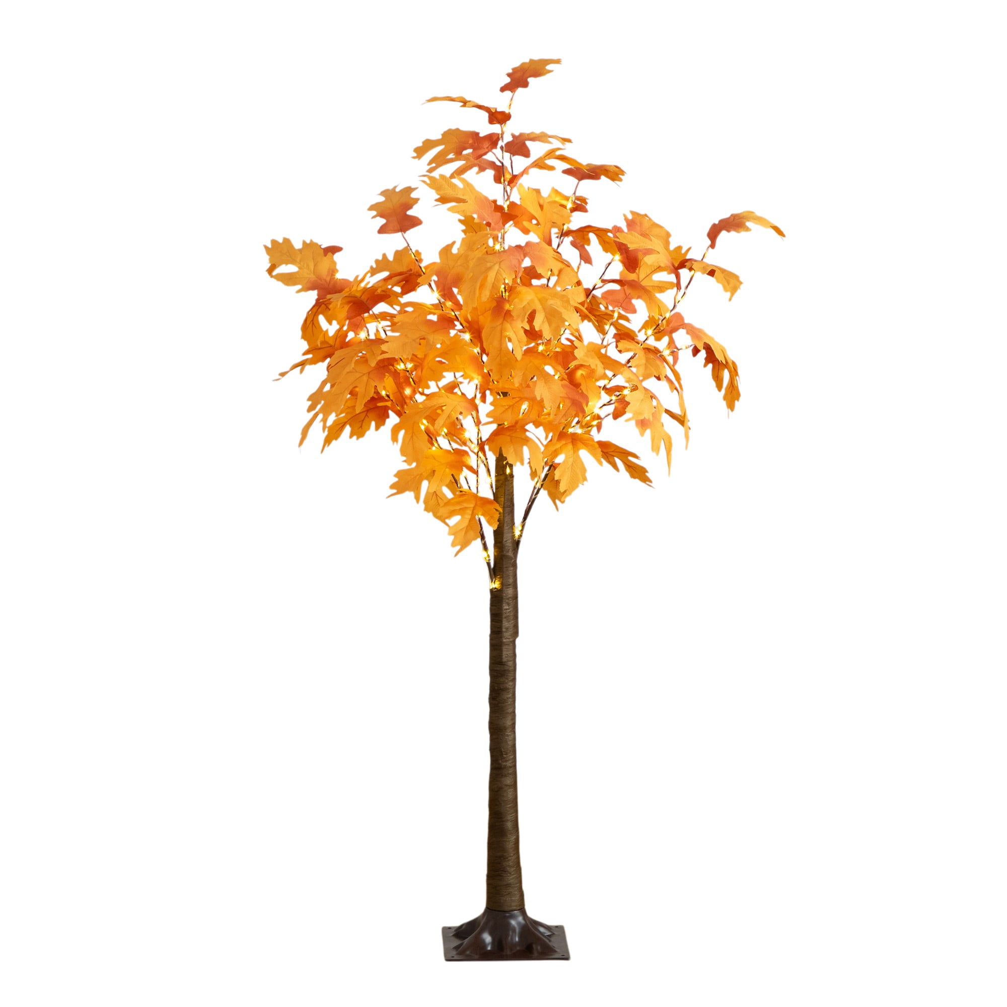 Nearly Natural Pre-Lit Autumn Artificial Maple Fall Tree - 5' - Warm ...