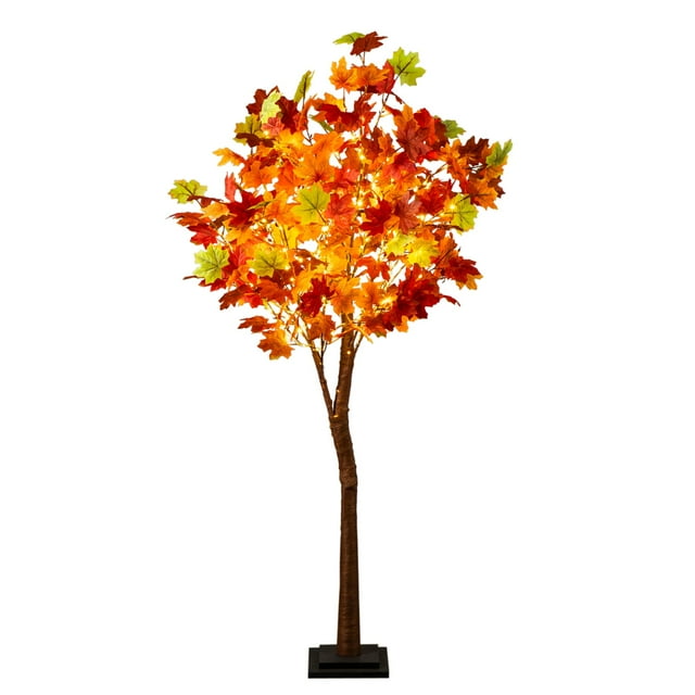 Nearly Natural 5ft. PreLit Shades of Autumn Maple Artificial Fall Tree