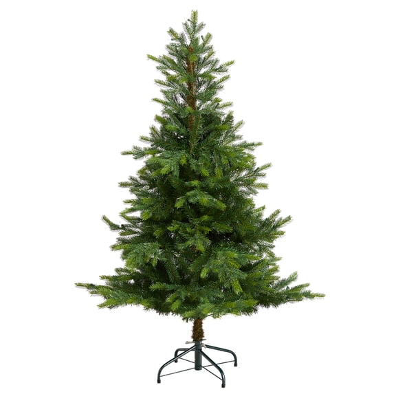 Nearly Natural 5ft. Prelit North Carolina Spruce Artificial Christmas Tree, Green