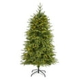 thumbnail image 1 of Nearly Natural 5ft. Vancouver Fir Natural Look Artificial Christmas Tree with 350 Clear LED Lights and 1054 Bendable Branches, 1 of 10