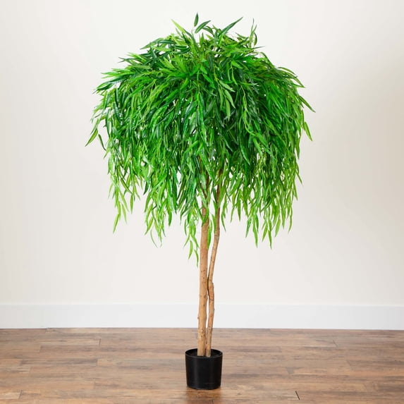 Nearly Natural Potted Willow Artificial Tree - 5' - Green