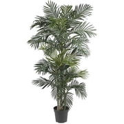 Nearly Natural 6.5’ Artificial Golden Cane Palm Tree – Lifelike Faux Tropical Plant for Home & Office Decor