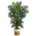 thumbnail image 1 of Nearly Natural 6.5' Golden Cane Bamboo Artificial Tree in Natural Jute Planter, Green, 1 of 4
