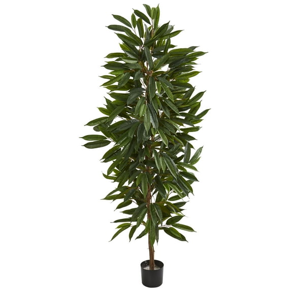 Nearly Natural 6.5' Mango Artificial Tree