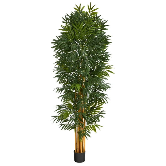 Nearly Natural 6.5' Phoenix Palm Artificial Tree with Natural Trunk, Green