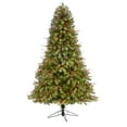 thumbnail image 1 of Nearly Natural 6.5ft. Lightly Frosted Big Sky Spruce Artificial Christmas Tree with 450 Clear (Multifunction) LED Lights with Instant Connect Technology, Berries, Pine Cones and 904 Bendable Branches, 1 of 10