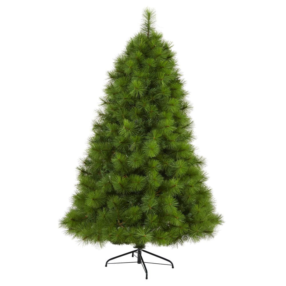 Nearly Natural 6.5ft. Green Scotch Pine Artificial Christmas Tree with 350 Clear LED Lights