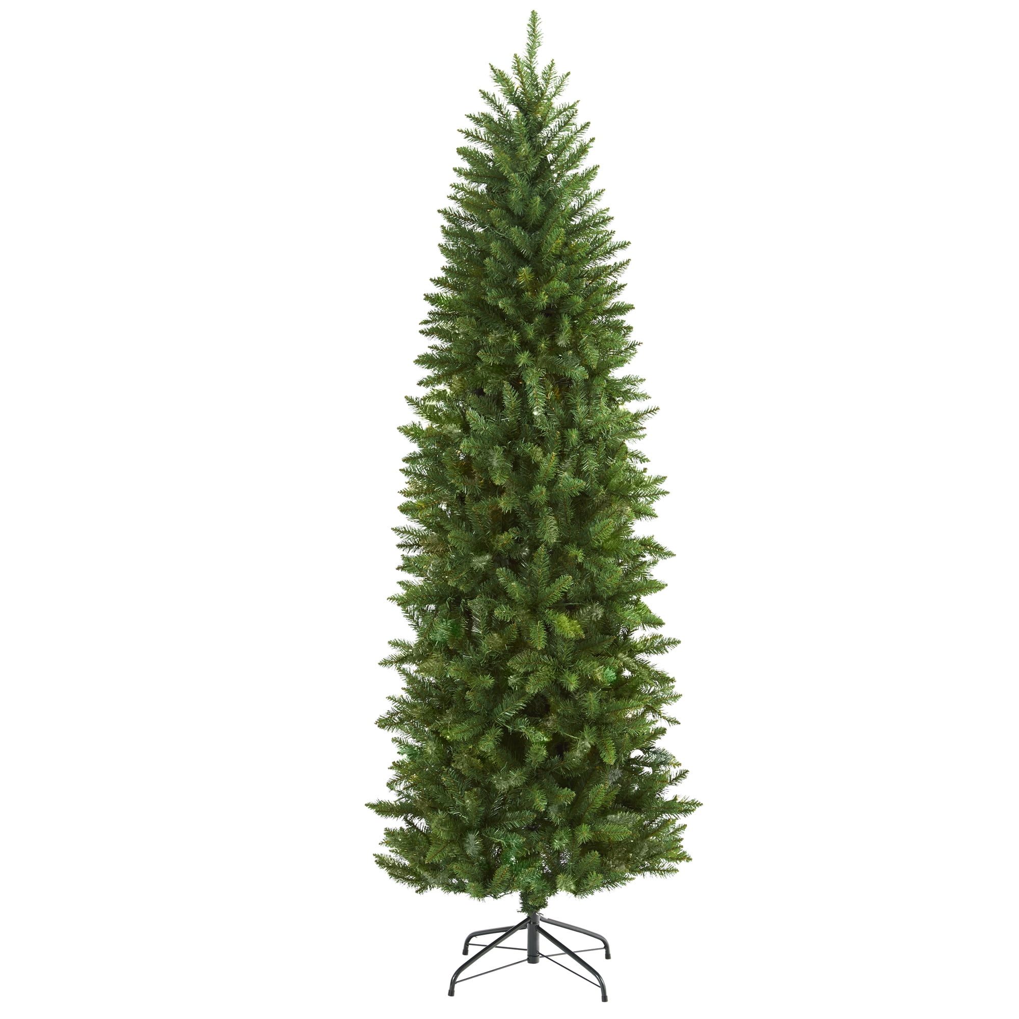 Nearly Natural 6.5ft. Slim Green Mountain Pine Artificial Christmas Tree, Green