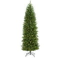 thumbnail image 1 of Nearly Natural 6.5ft. Slim Green Mountain Pine Artificial Christmas Tree with 300 Clear LED Lights, 1 of 8