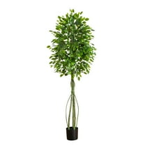 Nearly Natural 6.5ft. UV Resistant Artificial Ficus Tree (Indoor/Outdoor)