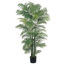 Nearly Natural 6' Areca Silk Palm Tree Green