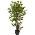 thumbnail image 1 of Nearly Natural 6' Bamboo Artificial Tree with Planter, 1 of 3