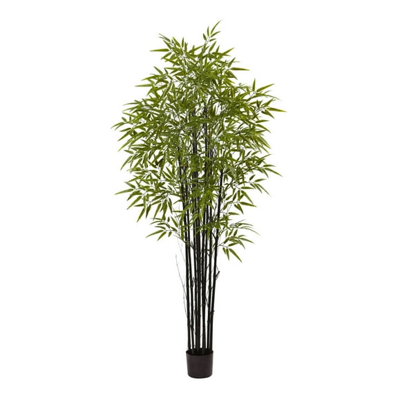 Nearly Natural 6' Black Bamboo Tree UV Resistant