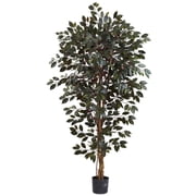Nearly Natural 6' Capensia Ficus Artificial Tree, Green