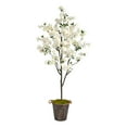 thumbnail image 1 of Nearly Natural 6' Cherry Blossom Artificial Tree in Decorative Metal Pail with Rope, 1 of 4