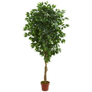 Nearly Natural 6 Ficus Artificial Tree, Green