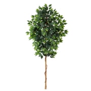 Nearly Natural 6 Ficus Artificial Tree No Pot, Green