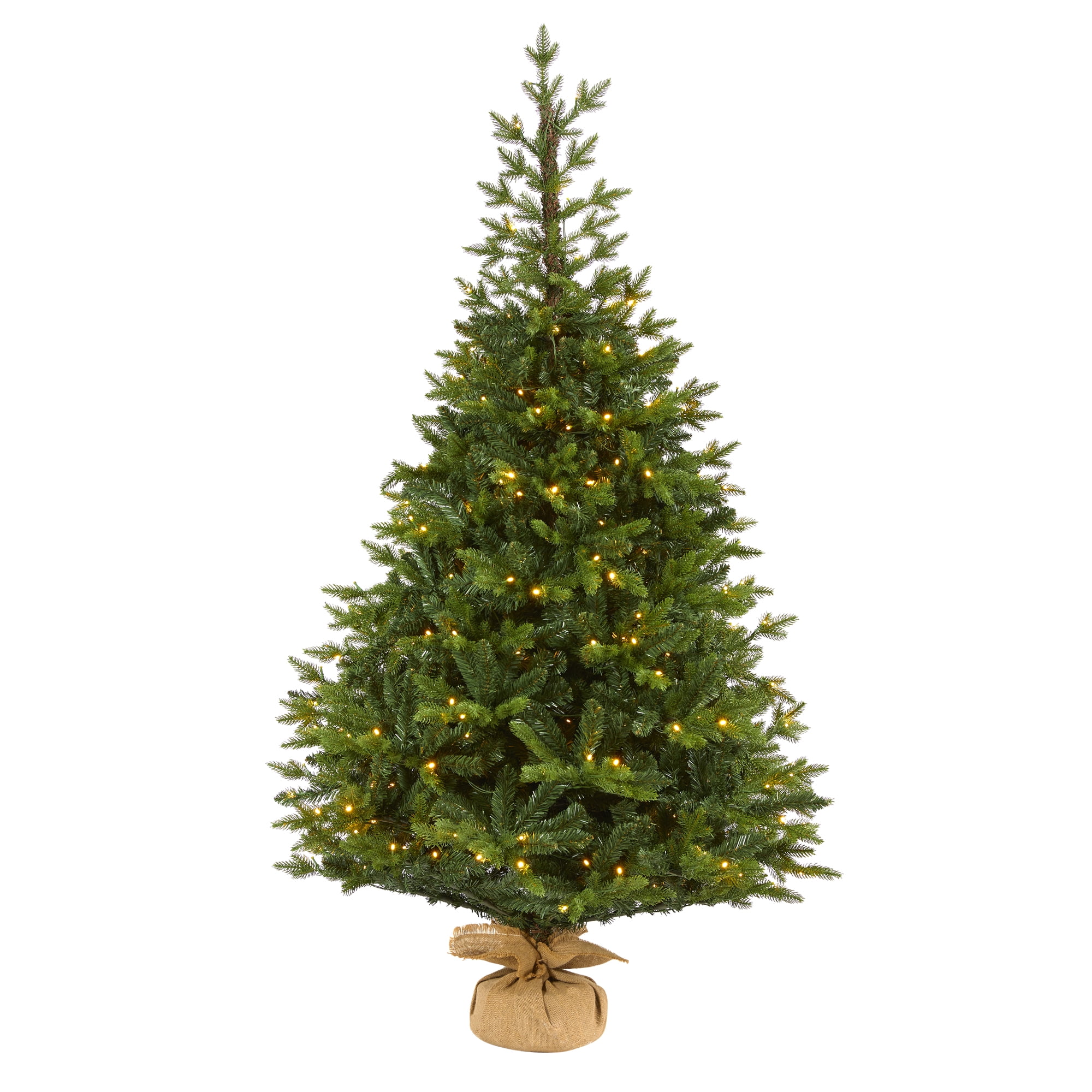 Nearly Natural Fiber Optic Faux 6 Foot Pre-Lit Pine Christmas Tree