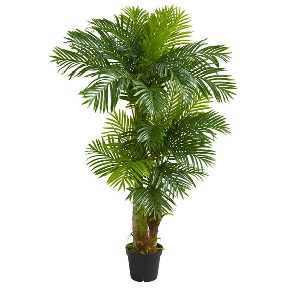 Nearly Natural 6' Hawaii Palm Artificial Tree, Green